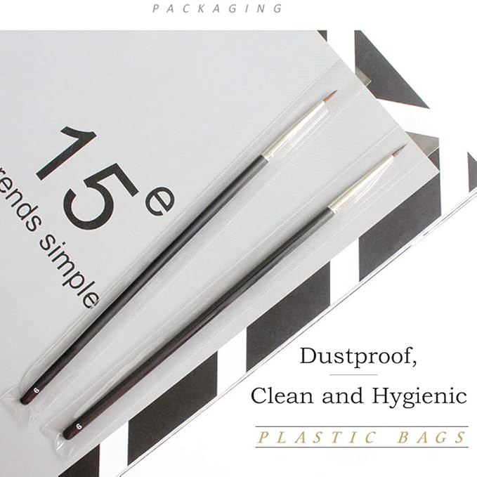 Eye Makeup Sable Eyeliner Brushes, 6 Pcs Ultra Fine Soft Sable Eyeliner Makeup Tools for Women to Accurately Apply Gel and Wet Powder