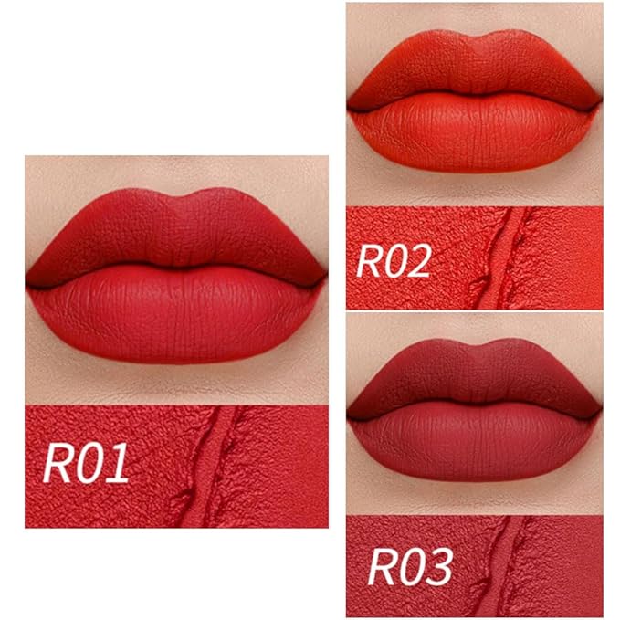 3 Pcs Matte Velvet Lipstick for Women Set,Nude Long Lasting Matte Lip Stick 24H Waterproof for Girls Natural Lip Makeup,Matte Non-Stick Lipstick Makeup for Women,labiales magicos 24 horas originales