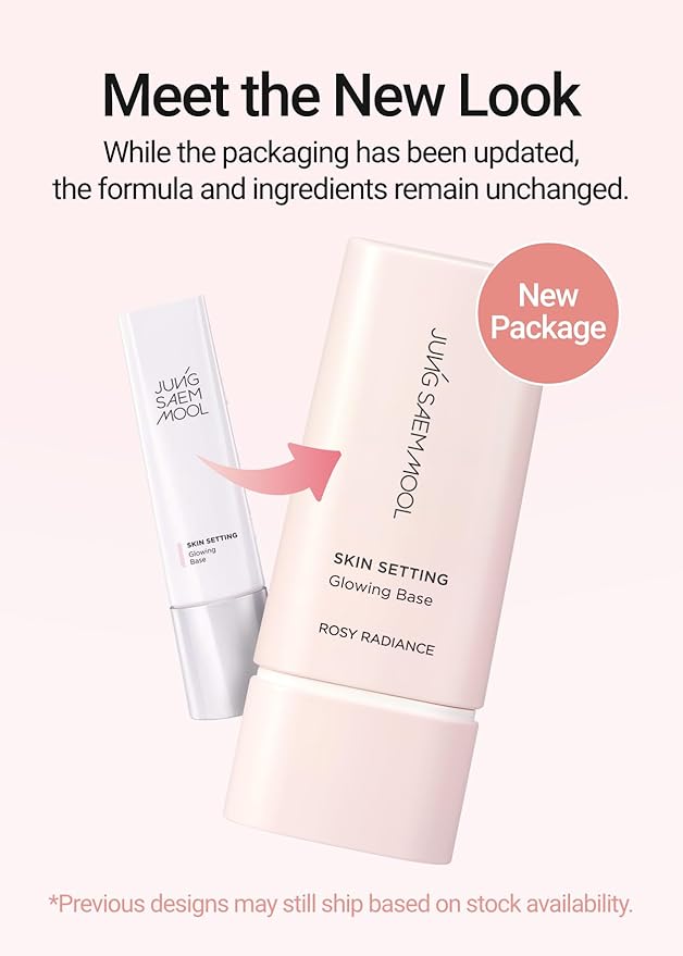 JUNG SAEM MOOL Skin Setting Glowing Base 1.35 Fl Oz, Hydrating Primer with Fine Pearls for Radiant Glow, Pore-Smoothing Pink Flower Complex, Makeup Base for Dry and Combination Skin, Korean Makeup