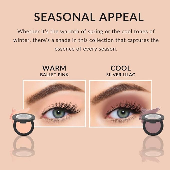 Color Me Beautiful Color Pro Single Eyeshadow, Full Pigment and Long-Lasting Pressed Powder, Cruelty-Free