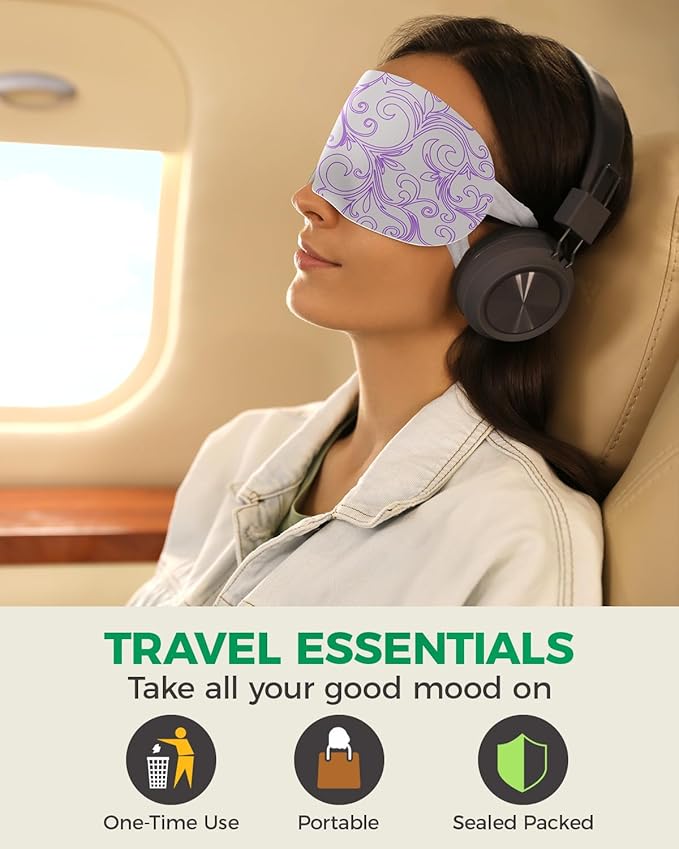 ProCIV 20-Pack Steam Eye Masks for Dry Eyes, Warm Eye Mask, Relief Fatigue & Dark Circle, Heated Eye Mask for Puffy Eyes, Disposable Sleep Mask, Moist Hot Compress Eye Patch for Sleeping, 4 Flavors