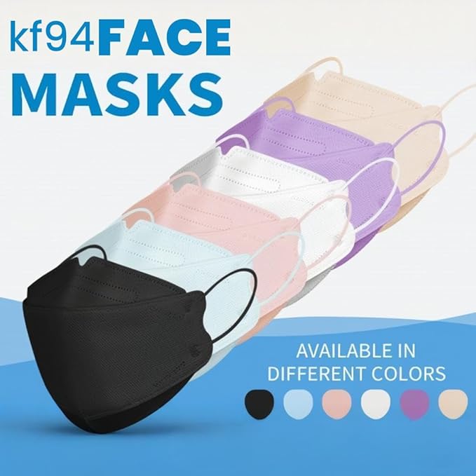 50 PCS KF94 Face Masks Blushpink-4Ply Breathable 3D Face Mask for Adult-Blushpink