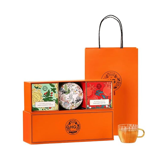Mango Ball Fruit Tea Gift Set – Fruity Herbal Blend with Natural Ingredients | 20 Tea Bags + 100g Rock Sugar | Caffeine-Free Daily Wellness Tea | Refreshing Tropical Flavor | Holiday Gift Box for Women & Friends