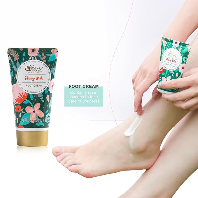 4PC Rose Water Lotion Gift Set: Hand & Foot Cream, Soap, Scented Candle - Body Care for All Skin Types Skin Care Gift Set for Women, Mothers Day Gifts for Mom Gifts, Birthday Gifts for Women