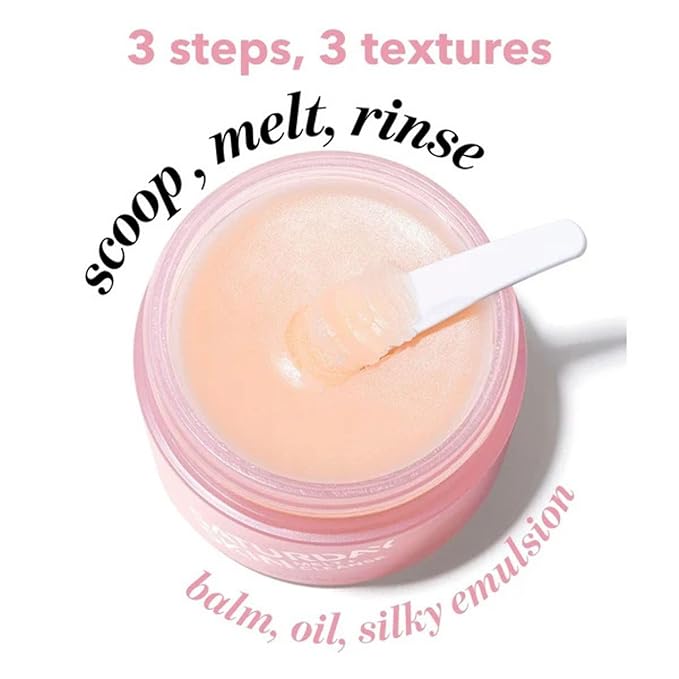 Saturday Skin Melt Cleanse Makeup Remover Balm Daily Cleansing Facial Balm to Oil Double Face Wash Vegan Remove Waterproof Makeup and Mascara