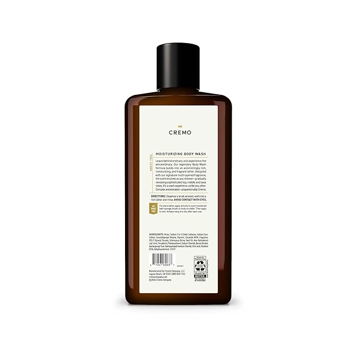 Cremo Body Wash Men, A Revitalizing Combination of Glacier-Fed Streams and White Birch, 16 Fl Oz