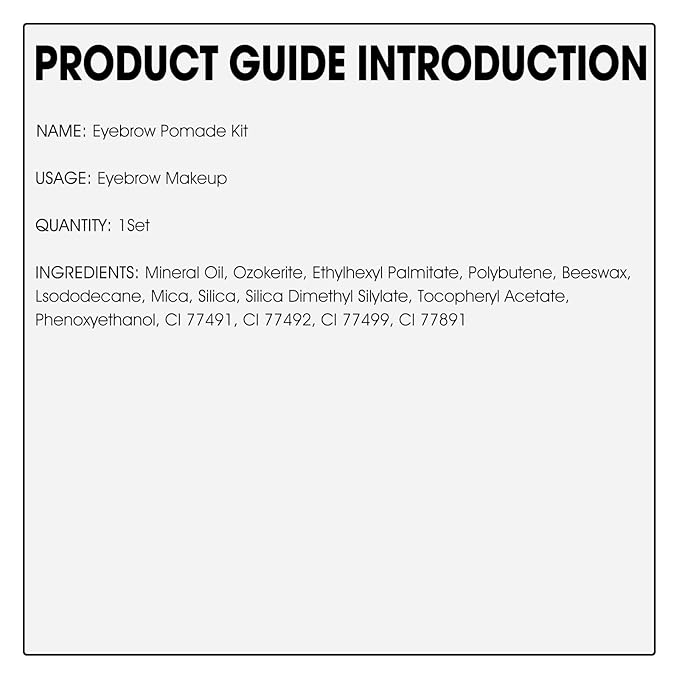 2Pcs Brow Pomade Set with Dual-ended Eyebrow Brush, High pigment Water proof Natural finish Eyebrow Makeup Set with Eyebrow Brush for Women and Girls（10#）