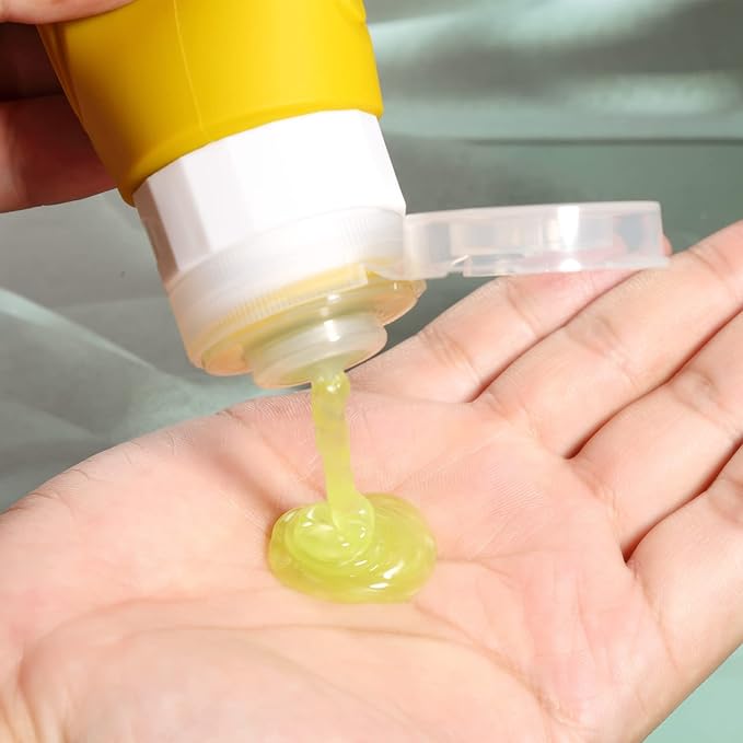 Travel Bottles for Toiletries, Tsa Approved 3oz Travel Size Containers BPA Free Leak Proof Refillable Liquid Silicone Squeezable Travel Accessories for Shampoo Conditioner Lotion (4 Pack)