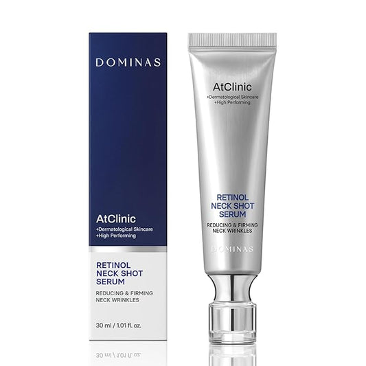 DOMINAS Atclinic Neck Firming Serum with Retinol & 5-Peptides – Reduce Wrinkles & Tech Neck Lines in 2 Weeks | Lightweight, Korean Skincare (1 fl oz)