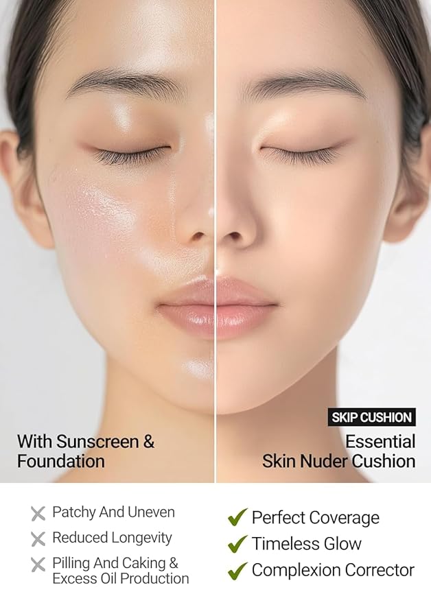 [JUNGSAEMMOOL OFFICIAL] Essential Skin Nuder Cushion (01 Fair) | Refill Not Included | Natural Finish | SPF50 Broad Spectrum | Makeup Artist Brand | Cream Foundation