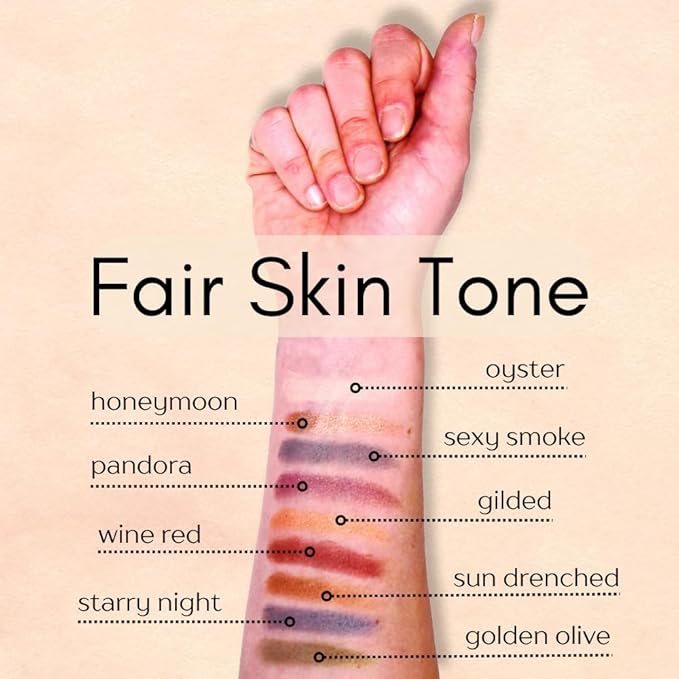 Honeymoon Peach Golden Frosted Dusty Bronze Glam Goddess Brown Shimmer Pressed Powder Single Vegan Eyeshadow; Talc, Paraben & Cruelty Free