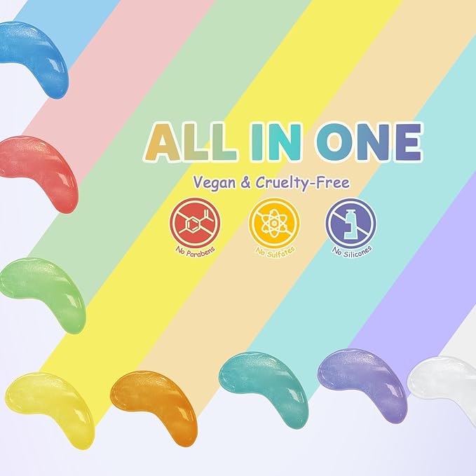 Under Eye Patches Variety Pack (8 Pairs), Eye Masks for Dark Circles Puffy Eyes Undereye Bags With 8 Colors (1 Pairs/Color), Vegan Eye Skin Care Set for Bachelorette Party Favors