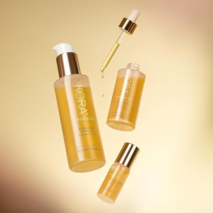 KORA Organics Noni Radiant Hydrating Under Eye Oil Roller, Smooth & Tone, Certified Organic, Cruelty Free Eye Serum - Delicate Eyebag Remover - Travel Essential for Puffy Face & Wrinkes - 0.34 Fl Oz