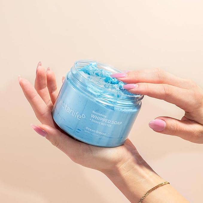 Nectar Life Whipped Soap and Shave Butter (10 Ounce, Ocean Breeze)