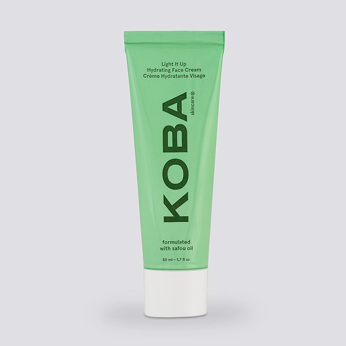 KOBA Light It Up Face Cream - Hydrating Face Cream - For All Skin Types - Floral, Spicy, & Woody Fragrance - Vegan - Natural Ingredients - Safou Oil, Niacinamide, Chaulmoogra & Black Seed Oil