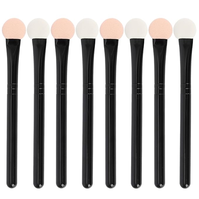 Eyeshadow Applicators Double Sided Sponge Makeup Brushes Reusable 8Pcs Round Foam Eye Shadow Applicator Sticks Brush Set Washable
