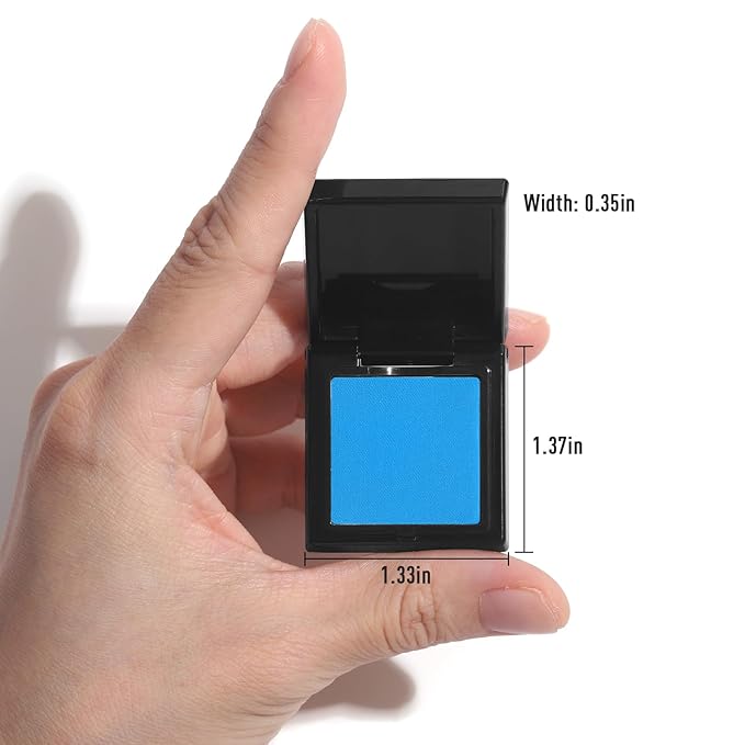 UCANBE Blue Single Eyeshadow Palette, Highly Pigmented Matte Eye Shadow Powder, Professional Long-Lasting Waterproof Makeup Palette