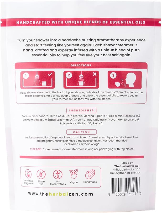 Bulk Shower Steamers with Essential Oils Combo Set by The Herbal Zen (3 Packs of 10 Tablets, Value Set), Bulk Shower Bombs, Relaxation Gift for Women and Men, Birthday Gifts, Mothers Day Gift