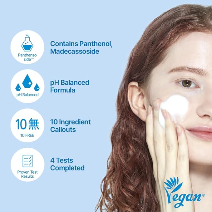 ETUDE Soonjung pH 6.5 Whip Cleanser, Face Wash for Sensitive Skin, Soft Bubble, Hypoallergenic Cleansing, Low pH Level, Fragrance-Free, Panthenol, Madecassoside, Korean Skin Care, Beauty (8.45 Fl Oz)