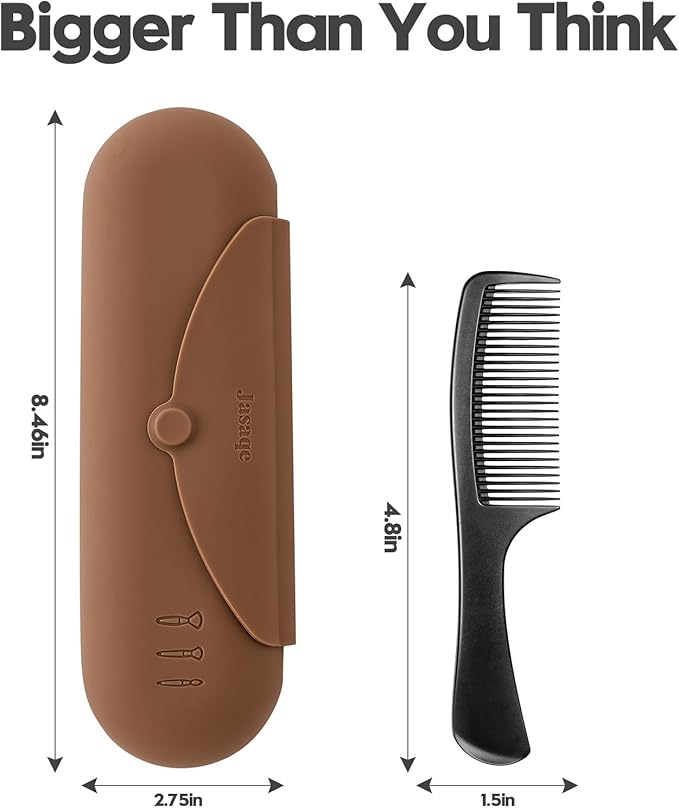 Silicone Makeup Brush Holder，Travel Makeup bag-Soft Portable Cosmetic Face Brushes Holder，Large Travel Makeup Brush Case with Anti-Fall Out Magnetic Closure