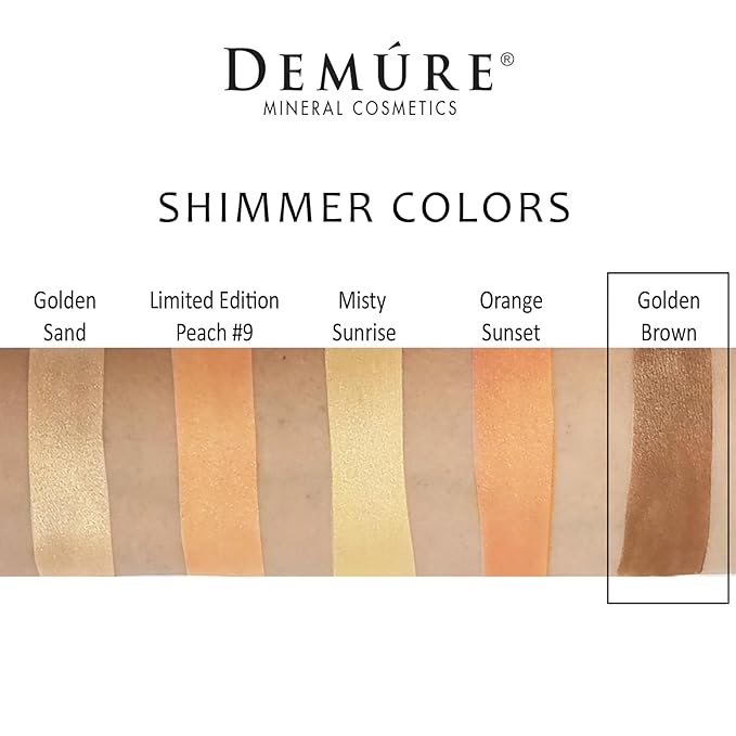 Demure Mineral Make Up (Golden Brown) Eye Shadow, Shimmer Eyeshadow, Loose Powder, Glitter Eyeshadow, Eye Makeup, Professional Makeup