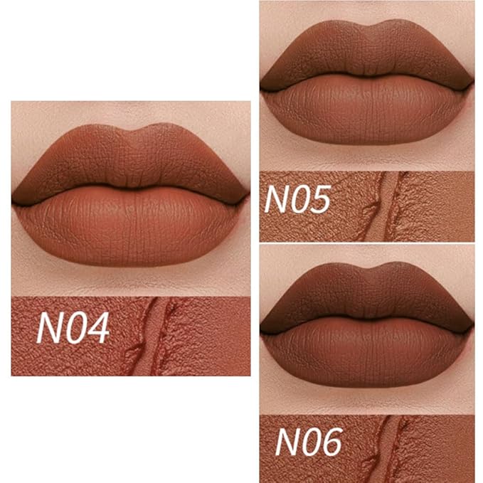 3 Pcs Matte Velvet Lipstick for Women Set,Nude Long Lasting Matte Lip Stick 24H Waterproof for Girls Natural Lip Makeup,Matte Non-Stick Lipstick Makeup for Women,labiales magicos 24 horas originales