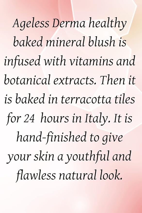 Baked Mineral Makeup Healthy Blush with Botanical Extracts (Guava Swirl) Made in USA. Highlighter Makeup