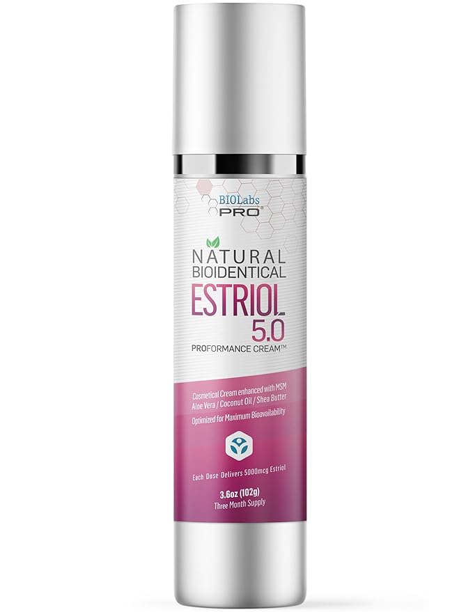 UltraSpa Skincare BIOLabs PRO Natural Bioidentical Estriol Beauty Cosmetic Cream For Women, Three Month Supply (3.6 oz)
