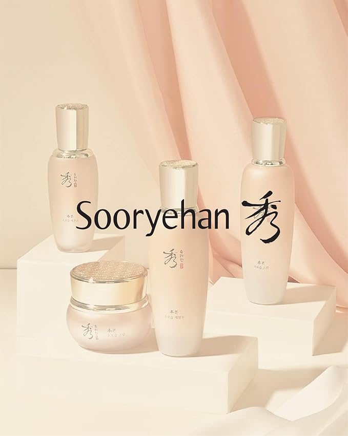 Sooryehan Bon Extra Moisture Korean Skin Care Gift Set (13.01 Fl Oz) - Luxury Premium High-end by LG Beauty. Hydrating Toner, Emulsion Lotion, Cleansing Foam, Eye Cream.