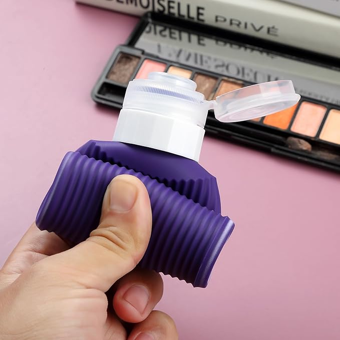 Travel Bottles for Toiletries, Large 6oz Travel Size Containers, BPA Free Leak Proof Tubs Refillable Liquid Accessories with Toiletry Bag for Cometic Shampoo and Lotion Soap (4 Pack)