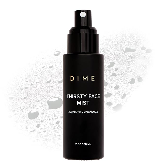 Dime Beauty Thirsty Face Mist with Electrolytes, Meadowfoam, and Sea Buckthorn, Hydrating Facial Spray, 2 oz / 60 ml