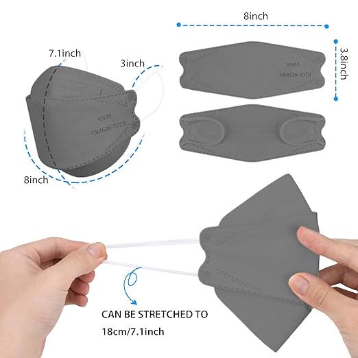 KN95 Face Masks, Disposable Face Mask 50 Pcs for Adults