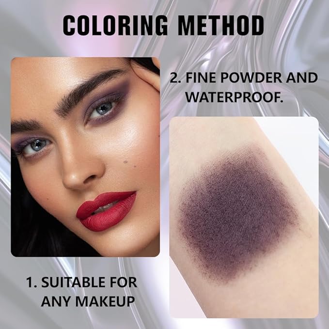 Matte Singe Eye Shadow Palette Makeup, Matte Smokey Plum Monochrome Eyeshadow For Old Women, Mini Singe Pressed Pigmented Waterproof Sombras Para Ojos, Vegan, Talc,Paraben & Cruelty Free, 15