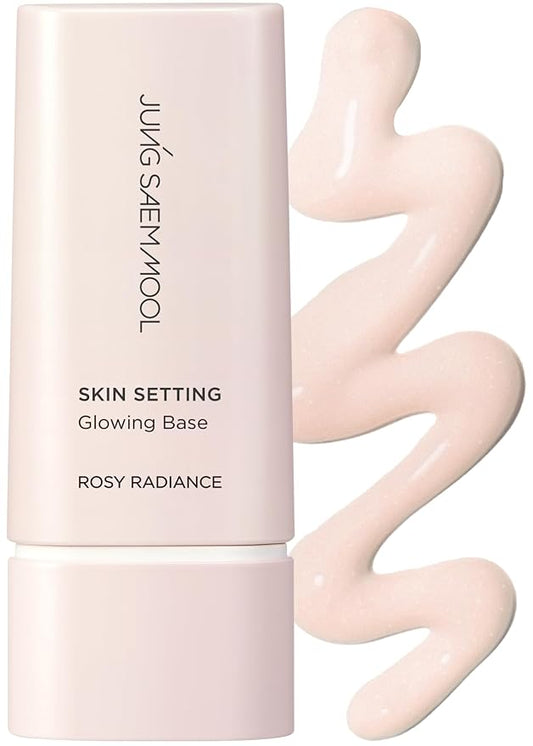 JUNG SAEM MOOL Skin Setting Glowing Base 1.35 Fl Oz, Hydrating Primer with Fine Pearls for Radiant Glow, Pore-Smoothing Pink Flower Complex, Makeup Base for Dry and Combination Skin, Korean Makeup