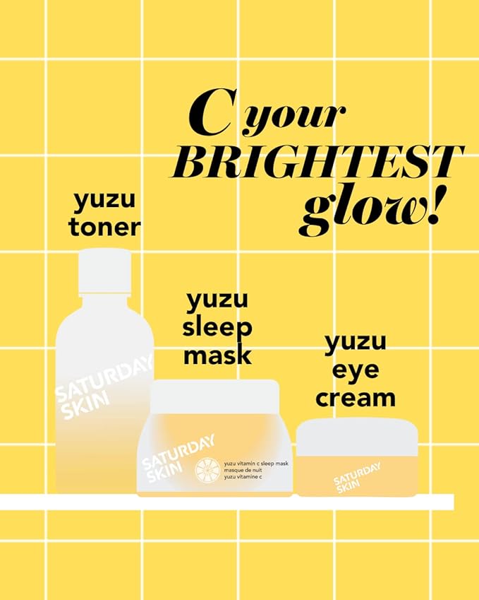 Saturday Skin Yuzu Vitamin C Bright Toner for Dryness Dullness Face Brightening Hydrate Tone Glow Niacinamide Smooth Skin Facial Water Korean Skincare Ideal for All Skin Type