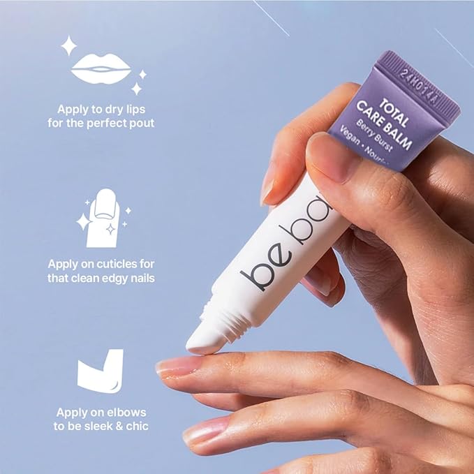 15 Min Pamper Me Kit and Total Care Balm Dual Pack: Korean Face Mask Essentials and Moisturizing Lip Balm Gift Set for Women