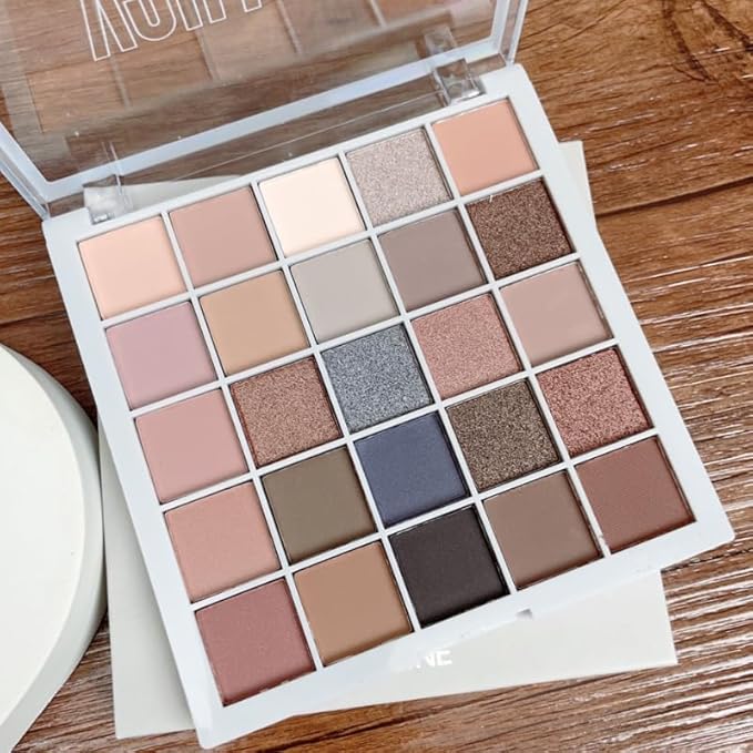 Eyeshadow Eye Shadow Palette Makeup 25 colors,Matte Naked, Ultra-Blendable, Naturing-Looking, Long Lasting, Neutral Nudes EyeShadow (25 colors Brown Black)