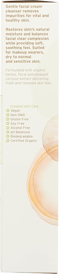 Zatik Naturals - Clarity Cleanser - with Coconut Milk and Matcha- USDA Organic, for Dry Skin, Vegan Non-GMO, Free of Gluten, Soy and Alcohol, pH Balanced, Biodegradable, 3.4 fl oz (100 mL)