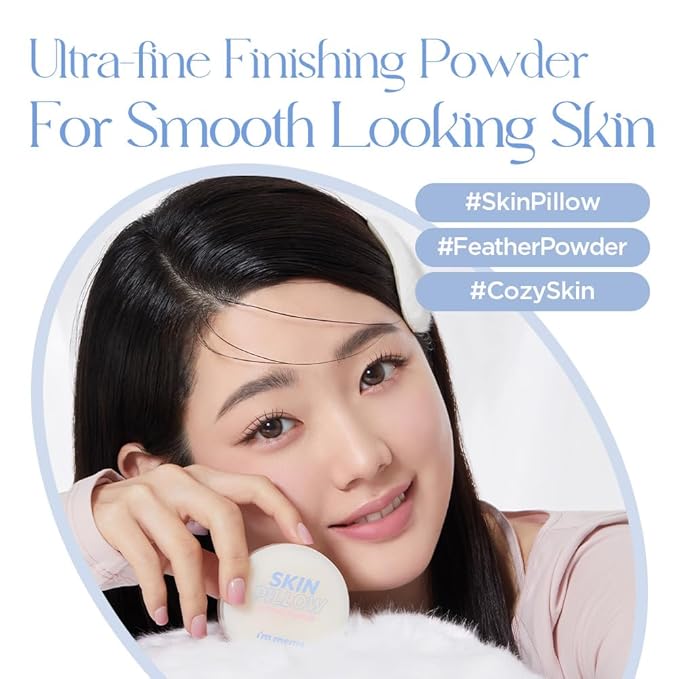 I'M MEME Setting Powder - Skin Pillow | Matte Finish, Skin-Smoothing Effects, Oil-controlling Setting Powder, K-beauty, Translucent, Oily Skin, Blurring, Sebum Absorbing