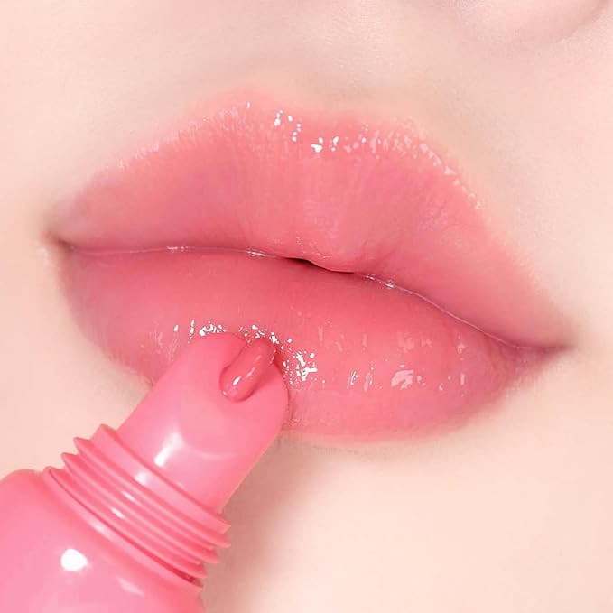 Amuse SEOUL Care Tint Lip Balm Keyring (05 Rose Me) | Hydrating Lip Balm + Keychain, Rice Extract & Multi-Peptide Complex, Clear Glossy Finish | 0.21 oz