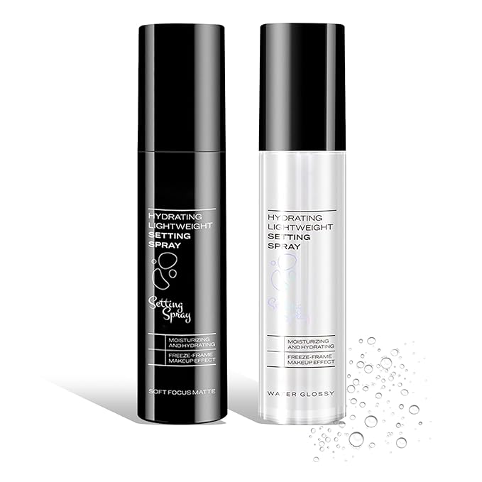 2PCS Makeup Setting Spray Set for Face, Weightless Long Lasting Waterproof Fixing Makeup Setting Face Spray, Smudge-proof, Hydrating & Refreshing Setting Spray Makeup for All Skin Type(C)