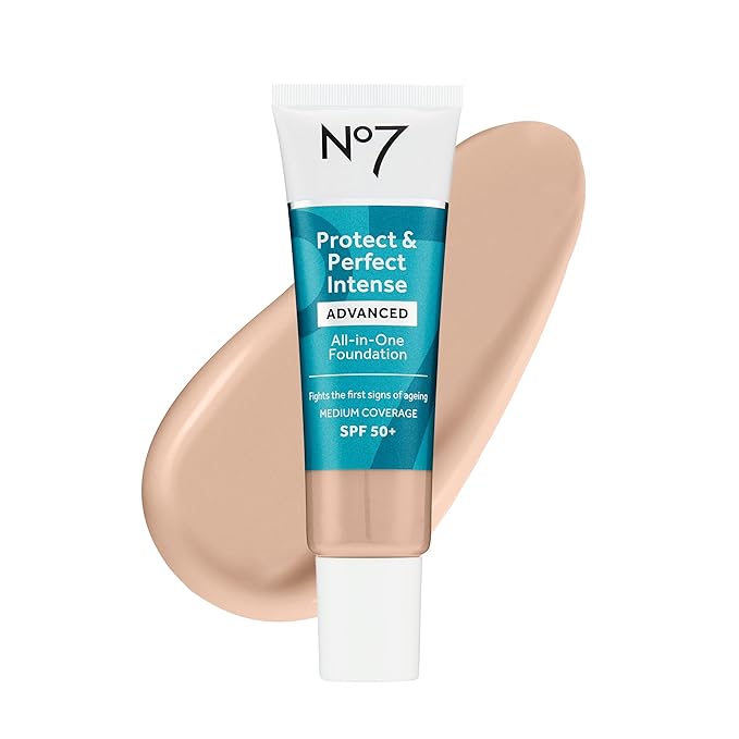No7 Protect & Perfect Advanced All In One Foundation - Birch - Age Defying Foundation Makeup with SPF 50 - Makeup Base Cream Helps to Reduces Redness & Blurs Visible Pores (30ml)
