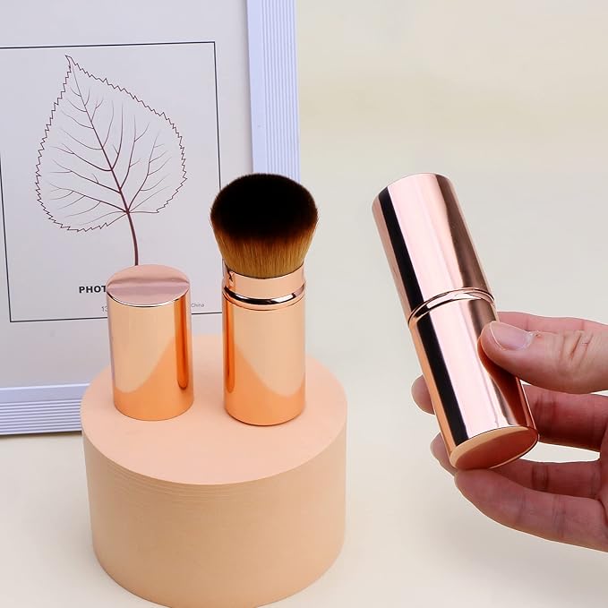 UNIMEIX Makeup Brush Sunscreen Applicator Retractable Kabuki Blush Brush Foundation Brush for Liquid Makeup, Bronzer, Cream or Powder