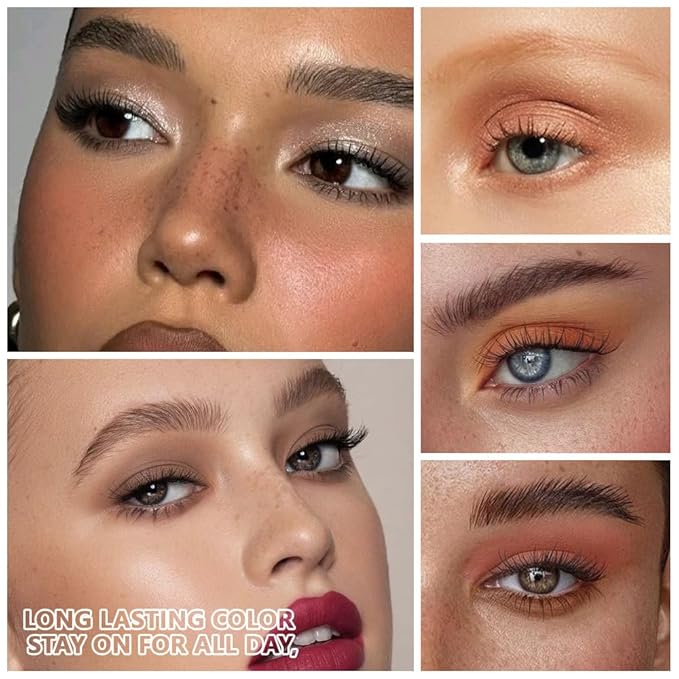 Nude Brown Maroon Bronze Eyeshadow Palette,Natural Neutral Soft Small Cream Eyeshadow Palette,Eye Shadow Palette Long Lasting Naturing-Looking Make Up Pallets for Women,Vegan