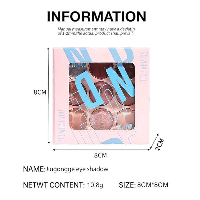 9-Color Neutral Eyeshadow Palette – Matte & Shimmer Combination, Soft Beige & Brown Tones, Long-Lasting, Waterproof, Blendable, Versatile Looks for Everyday, Work, and Date Makeup 01