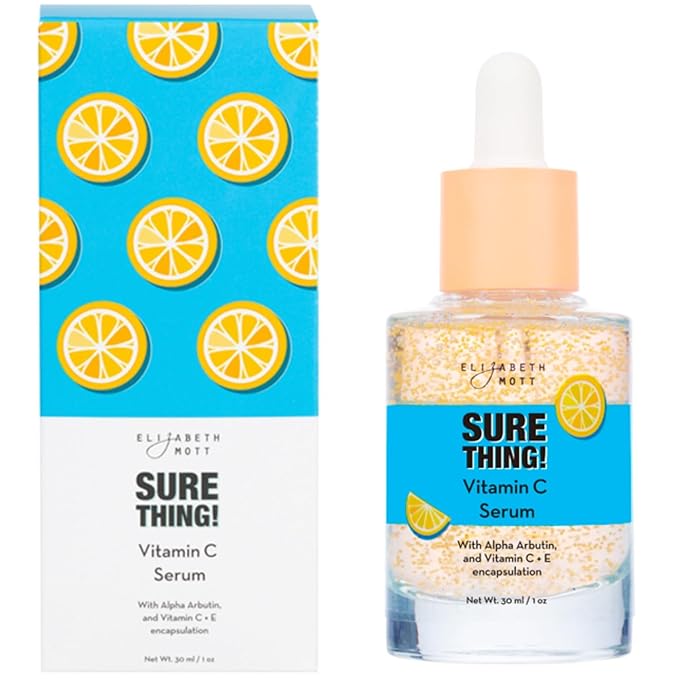 Elizabeth Mott Sure Thing Vitamin C Serum for Face – Lightweight Serum for Uneven Skin Tone and Smoother-Looking Skin – Hydrating, Vegan & Cruelty-Free Skincare – 1 fl oz