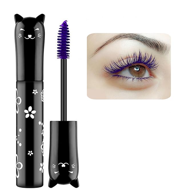 Purple Lashes Extensions mascara Eyes Makeup eyelash serum coloured Mascara Waterproof Fast Dry Eyelashes Curling Lengthening Party Stage Use