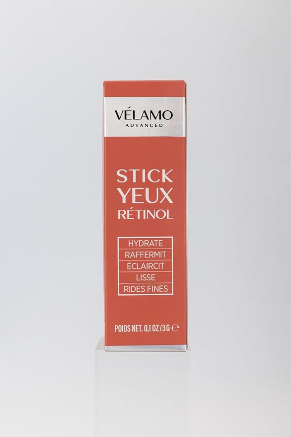 VELAMO ADVANCED Retinol Eye Stick: Retinol Under Eye Cream for Dark Circles and Puffiness with 1% Bakuchiol - Anti Aging Balm Stick Reduces Fine Lines Wrinkles Under Eye Bags in 4-8 Weeks - 2 Packs