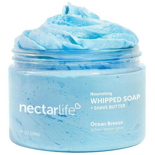 Nectar Life Whipped Soap and Shave Butter (10 Ounce, Ocean Breeze)