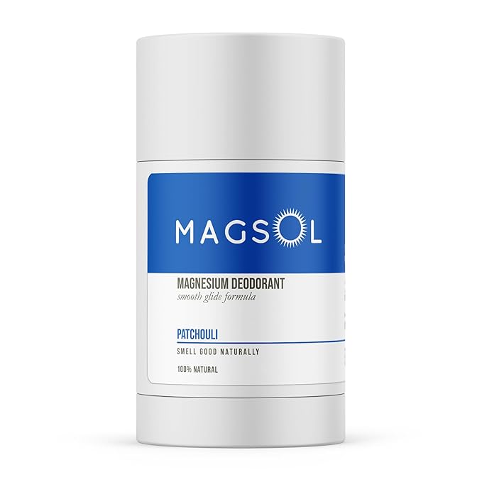MAGSOL Natural Deodorant for Men & Women | Aluminum Free Deodorant | Gentle on Skin with Sweet Almond Oil & Beeswax | Baking Soda Free | Paraben & Pthalate Free | Patchouli